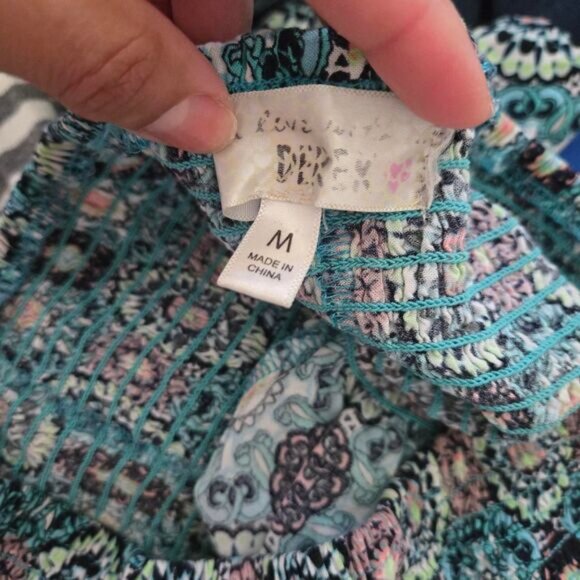 Vintage Y2K long tube top boho abstract style size medium - Picture 2 of 8